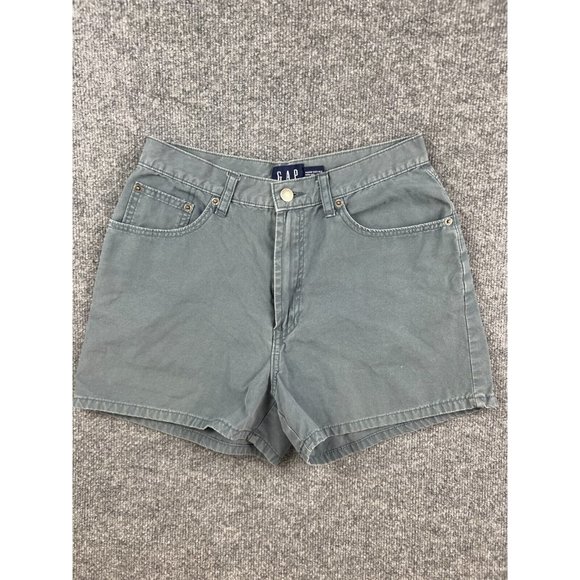 GAP Pants - Vintage GAP High Waisted Shorts Women's 10 Green/Gray 100% Cotton Classic Fit